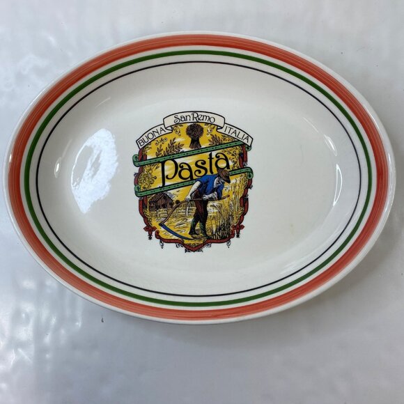 Himark Buona San Remo Italia Oval Pasta Serving Bowl 15.5" x 11" Ceramic - Picture 3 of 10